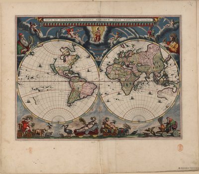 新しく「最も正確な」世界地図 作： Joan Blaeu
